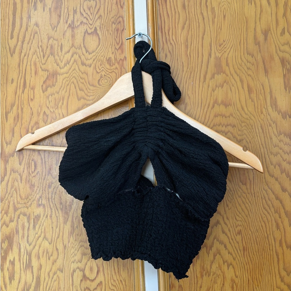 Black Halter Top